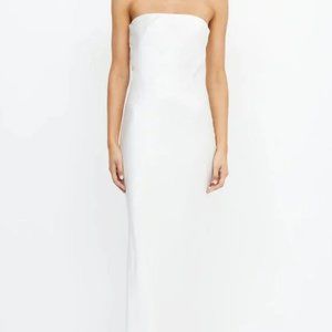 Bec and Bridge Moondance Strapless Midi Dress in White Size 4